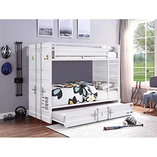 Acme Cargo Twin Over Twin Bunk Bed In White