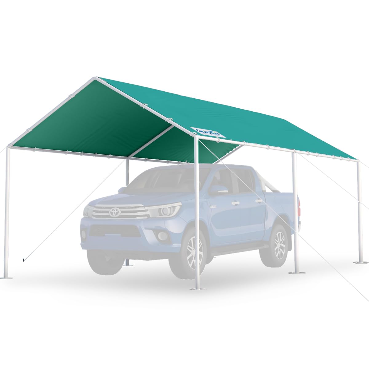 Quictent 10'X20' Heavy Duty Carport Car Canopy Car Shelter Canopy Outdoor Boat Shelter-Green
