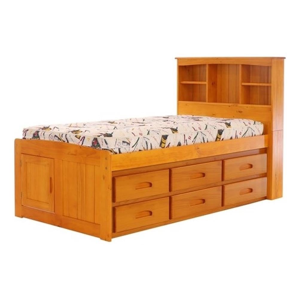 American Furniture Classics 82120K6-22 Bed, Warm Honey