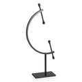 JUXYES Black Sphere Holder Caliper Stand, Hold 1-1/2 to 5, Caliper Style Display Stand for Mineral, Ornament, Gem, Shell, Coin, 