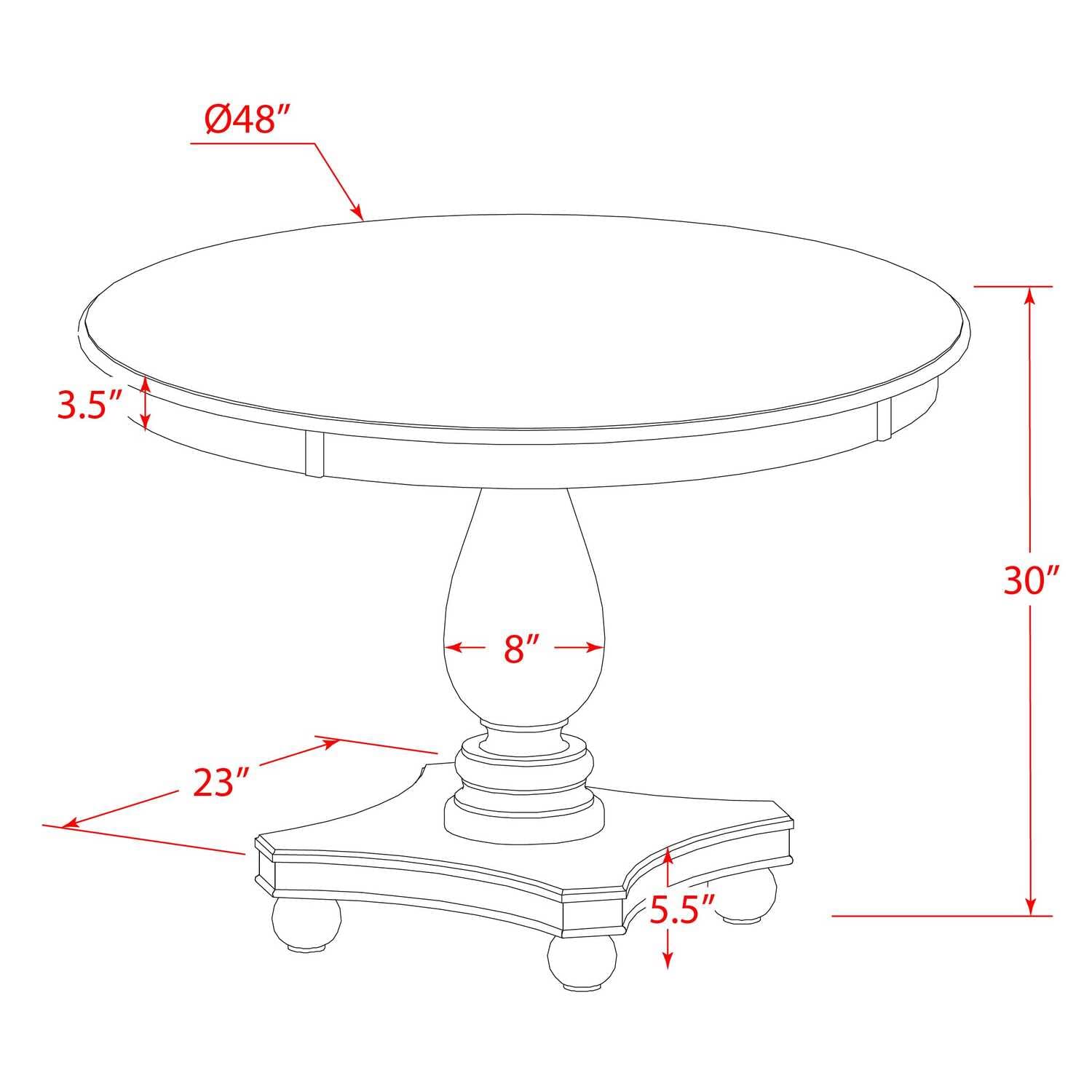 East West Furniture Ferris 5 Piece Room Set Includes A Round Dining Table With Pedestal And 4 Light Beige Linen Fabric Parson Chairs, 48X48 Inch, F2Mz5-Nn-32