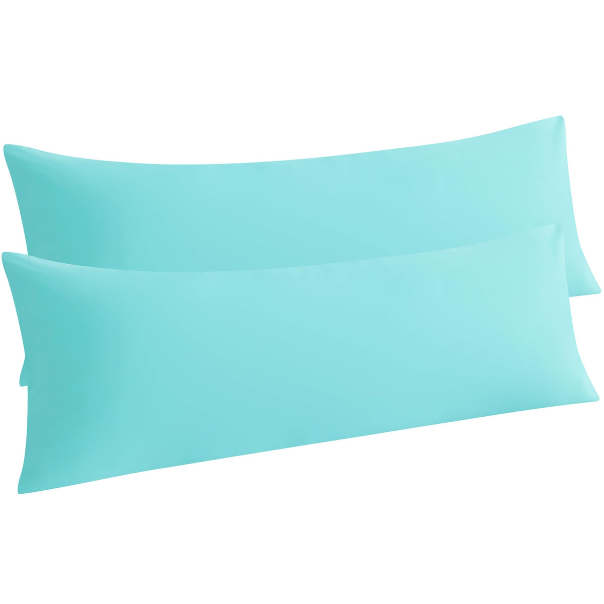 Ntbay Body Pillow Cases Set Of 2, 2 Pack Brushed Microfiber 20X54 Pillow Cases, Soft, Wrinkle, Fade, Stain Resistant Aqua Pillow