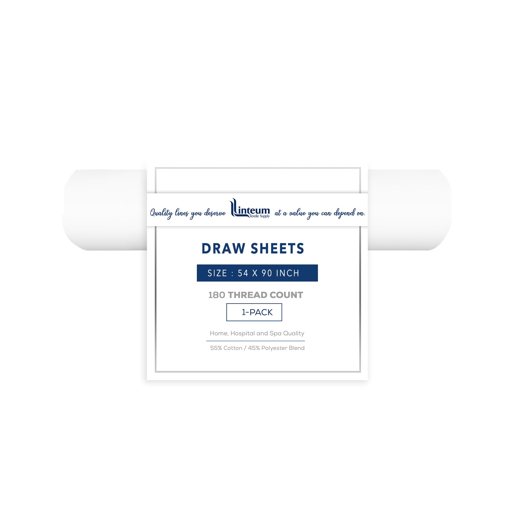 Linteum Textile (1 Pack, 36x80x9 in, White) Percale Twin Fitted Sheets, 180 Thread Count