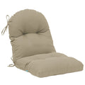 Qilloway Indoor Outdoor Seat Back Chair Pads Tufted Cushion, Spring/Summer Seasonal Replacement Cushions. (1Count, Coffee)