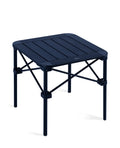 iClimb Lightweight Stable Alu. Folding Square Table Roll Up Top with Carry Bag for Camping Picnic Backyards BBQ Camp Kitchen (Bl