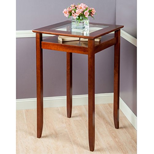 Ergode Wood Cora Pub Table | Stylish & Compact | Faux Marble Top | Black Base | Easy to Clean | Minimal Assembly | 23.6' Circumference | 39.76' H (94127-VV)