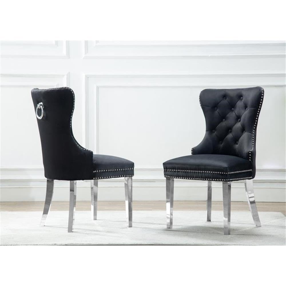 Side Chair (Set Of 2) Black - Thumbnail 2