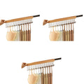 Hasthip Belt Organiser For Wardrobe Wooden Sliding Pull Out Hanger Organizer Storage With 12 Hooks To Take Bra Scarf Tie Hat Lef