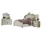 Coaster Antonella Queen Bed 4-Piece Set, Ivory/Camel