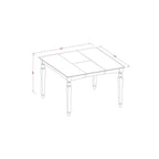 East West Furniture CHT-BLK-T Chelsea Gathering 54" Square Counter Height Dining Table with 18" Butterfly Leaf in Black Finish