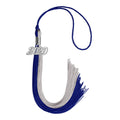 Endea Graduation Double Color Tassel with Silver Date Drop (Royal Blue/Grey, 2020)