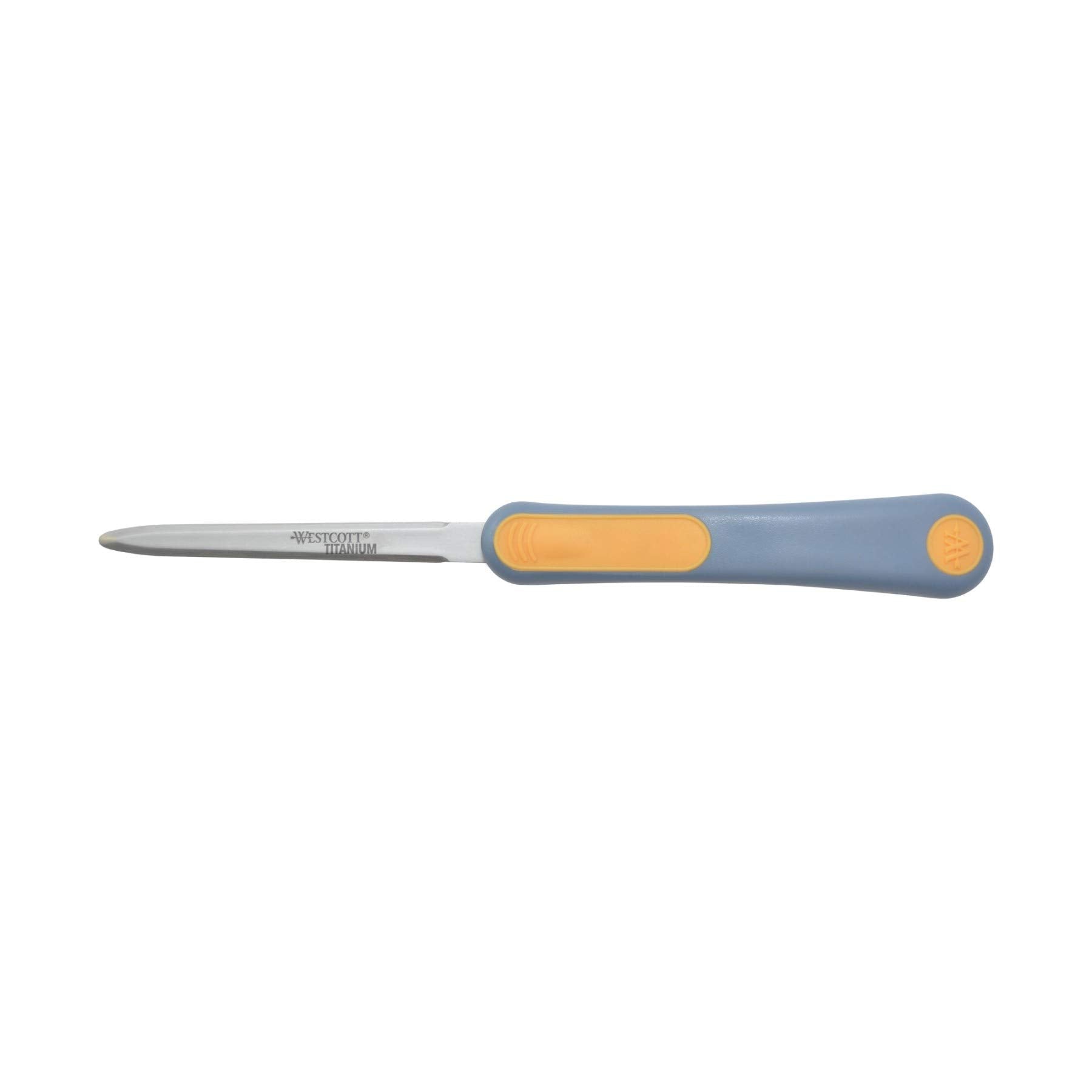 Westcott Pub Titanium Bonded Blade Hand Letter Opener With Redesigned Handle, 9', Gray/Yellow (16450)