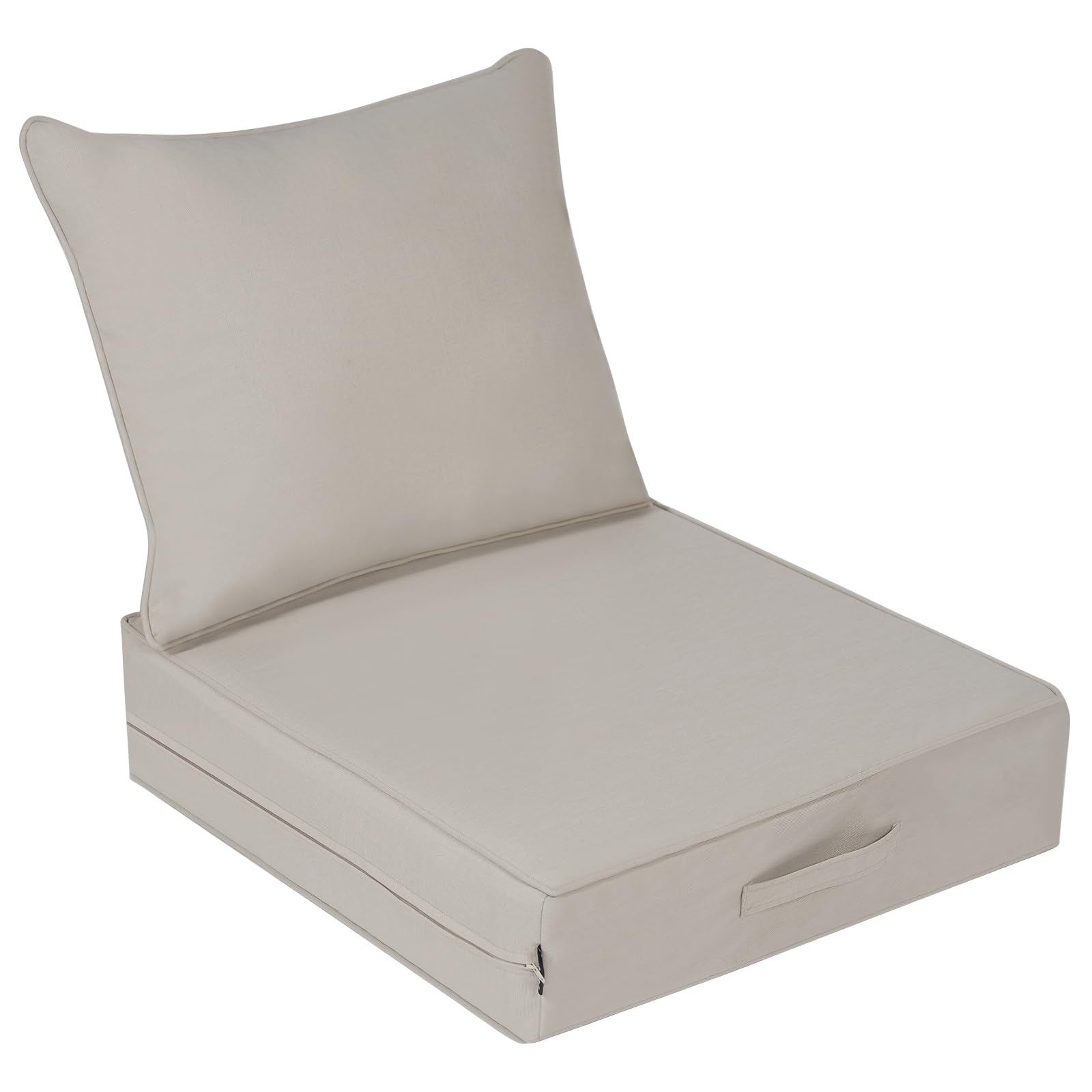 Aofeite Outdoor Olefin Water-Resistant Deep Seat Cushion Set, 23'X26'X6' Weather And Fade Resistant Patio Furniture Seat Cush