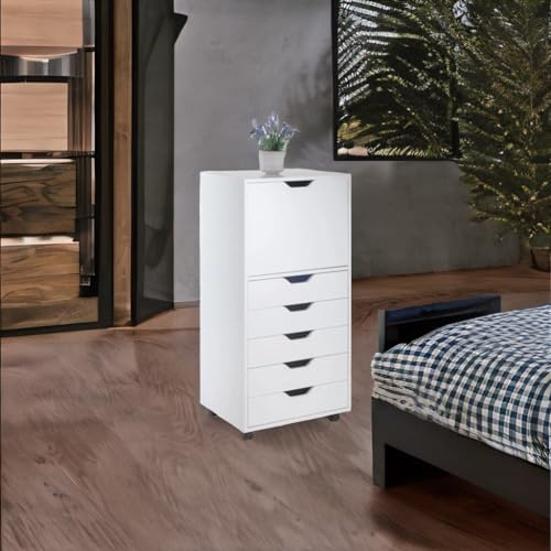 Ergode Wood Halifax 5-Drawer High Cabinet - Versatile Storage Solution