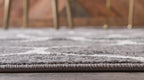 Unique Loom Trellis Frieze Collection Area Rug - Rounded (2' X 8' 8'' Runner, Dark Gray/ Ivory)