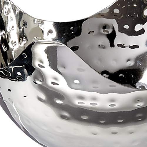 Elegance Hammered 6-Inch Stainless Steel Bowl, 6'' X 6'' X 3'',24 Ounces,Silver