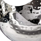 Elegance Hammered 6-Inch Stainless Steel Bowl, 6'' X 6'' X 3'',24 Ounces,Silver