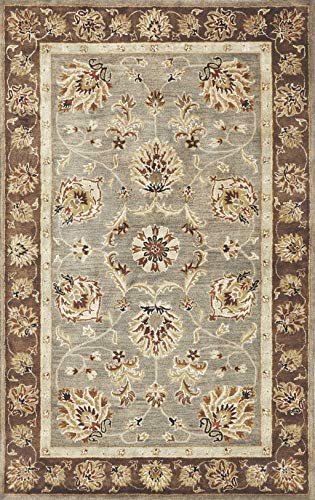 HomeRoots Decor 9' x 13' Wool Grey/Mocha Area Rug