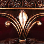 Ok Lighting Ruby Decorative Fruit Bowl, 10.0", Burgundy