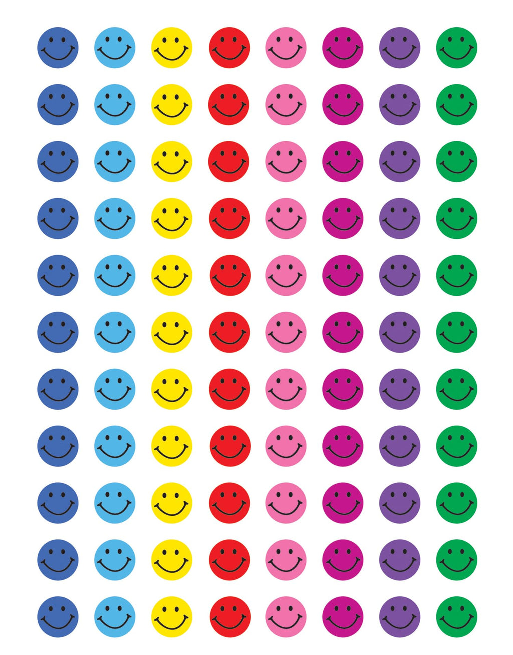 Teacher Created Resources Happy Faces Mini Stickers, Multi Color (1236) 0.38 Inch