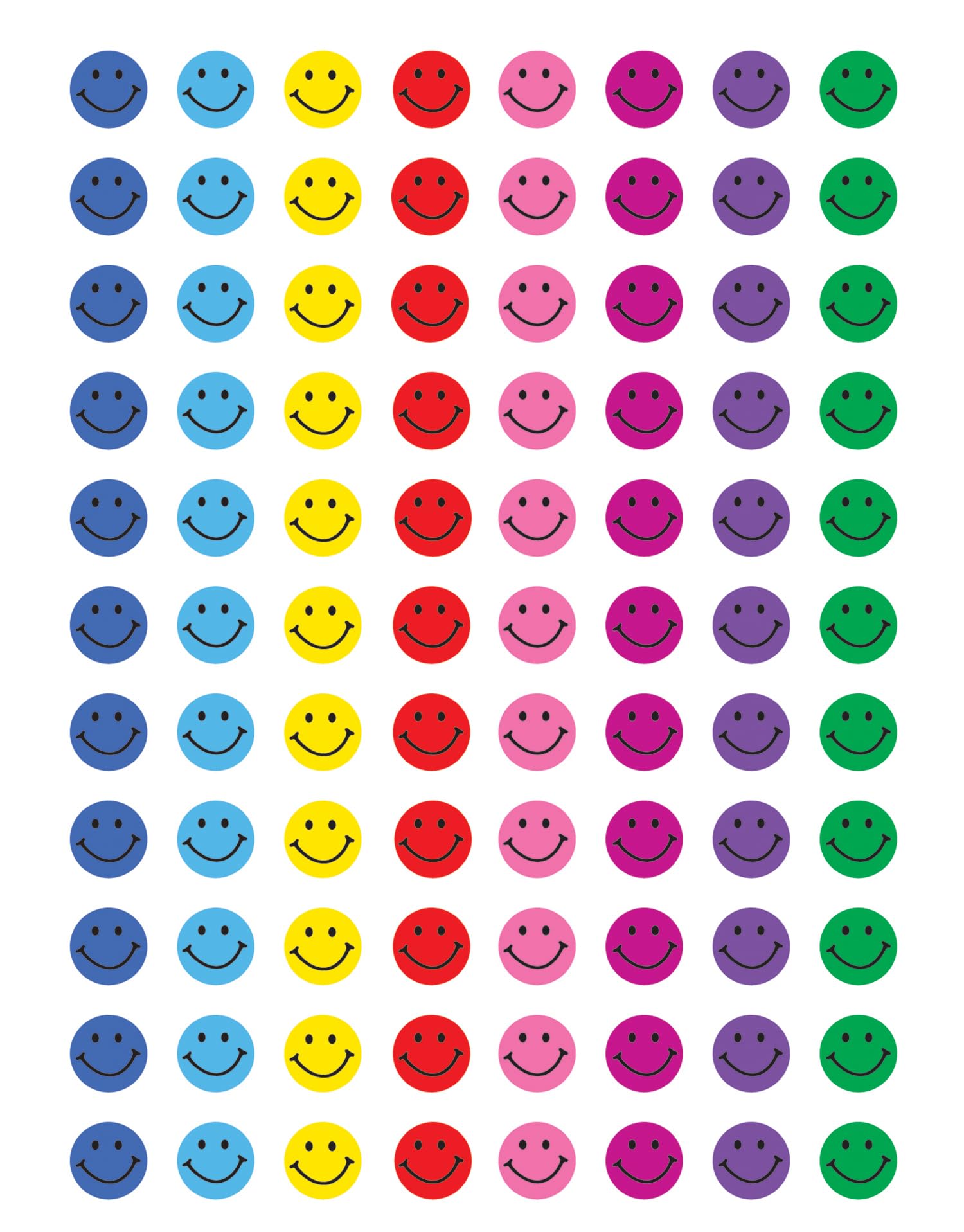 Teacher Created Resources Happy Faces Mini Stickers, Multi Color (1236) 0.38 Inch
