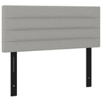 vidaXL LED Headboard, Upholstered Headboard for Bed Home, Bed Headboard with LED Light, Bedroom Furniture, Light Gray 39.4"x2"x30.7"/34.6" Fabric