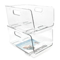 Isaac Jacobs 2Piece (11.9 x 8.6 x 6.1) Large Deep Stackable Bins