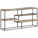 vidaXL Handcrafted Sideboard Cabinet, Industrial Style, Made from Solid Reclaimed Wood Featuring Unique Color and Grain Variation, 59.1"x11.8"x29.5"