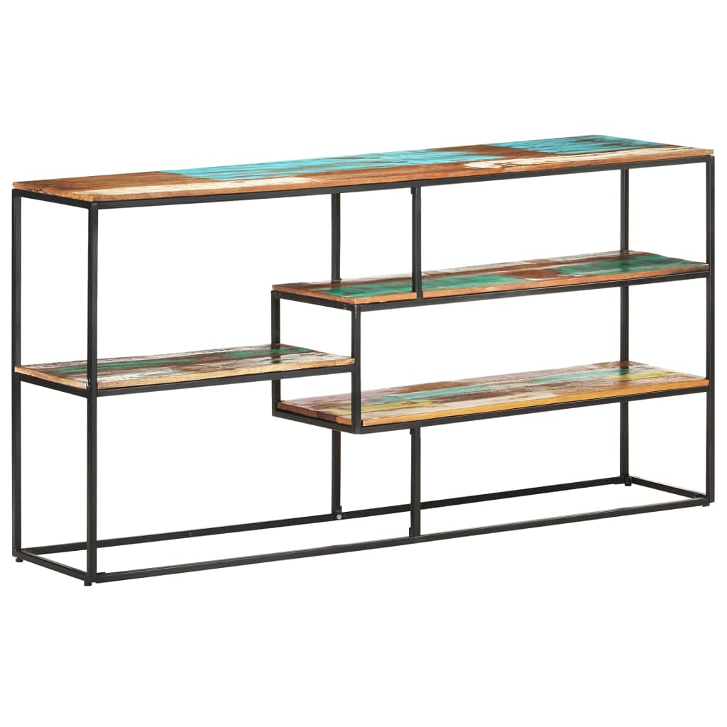 vidaXL Handcrafted Sideboard Cabinet, Industrial Style, Made from Solid Reclaimed Wood Featuring Unique Color and Grain Variation, 59.1"x11.8"x29.5"