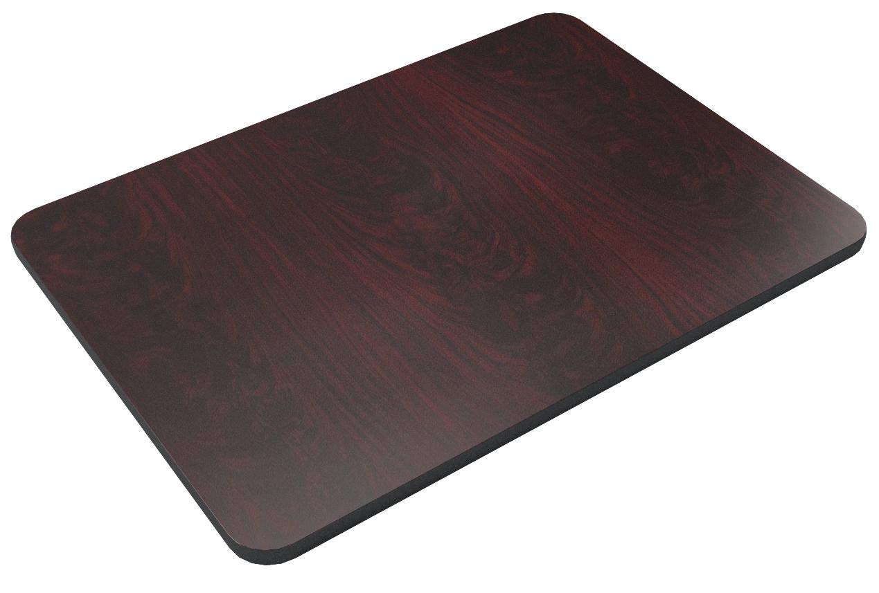 Flash Furniture Glenbrook 30'' x 42'' Rectangular Table Top with Black or Mahogany Reversible Laminate Top