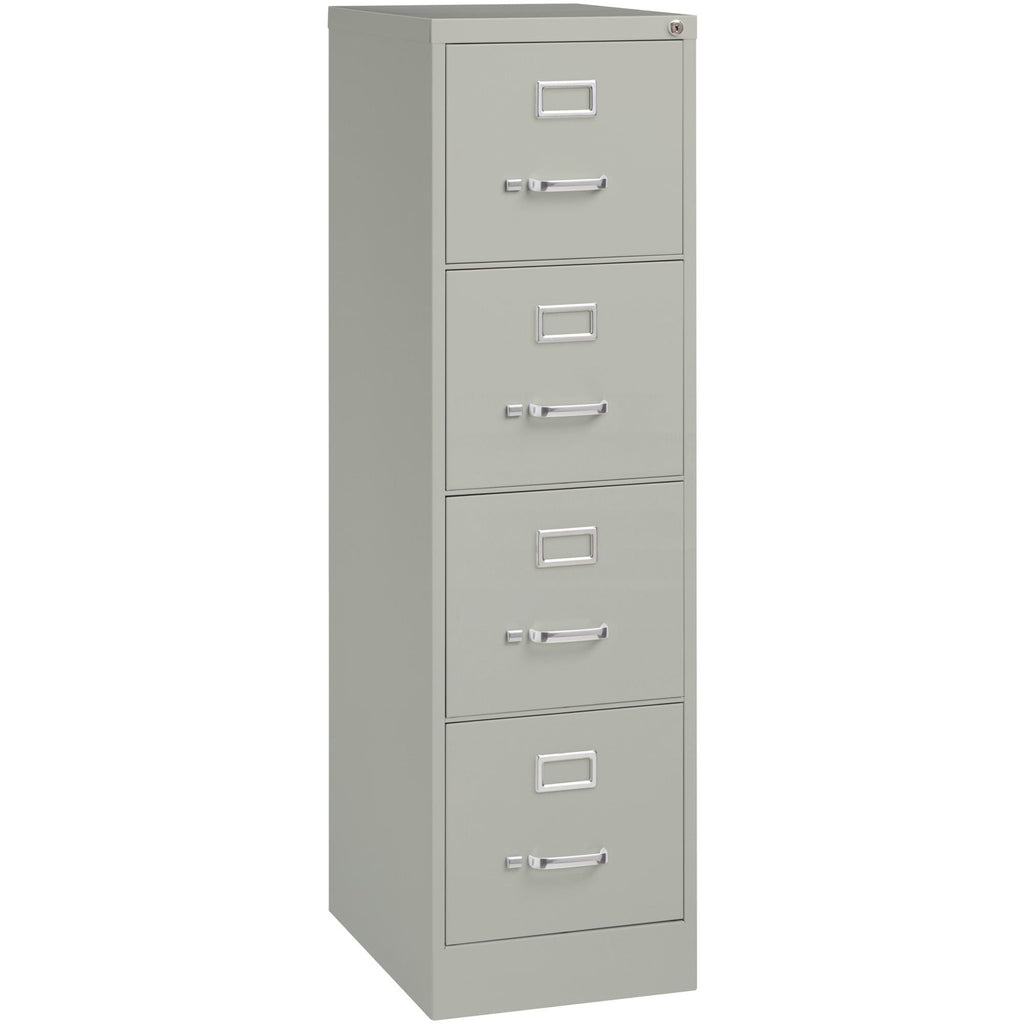 Lorell 4-Drawer Vertical File, 15 by 22 by 52, Light Gray