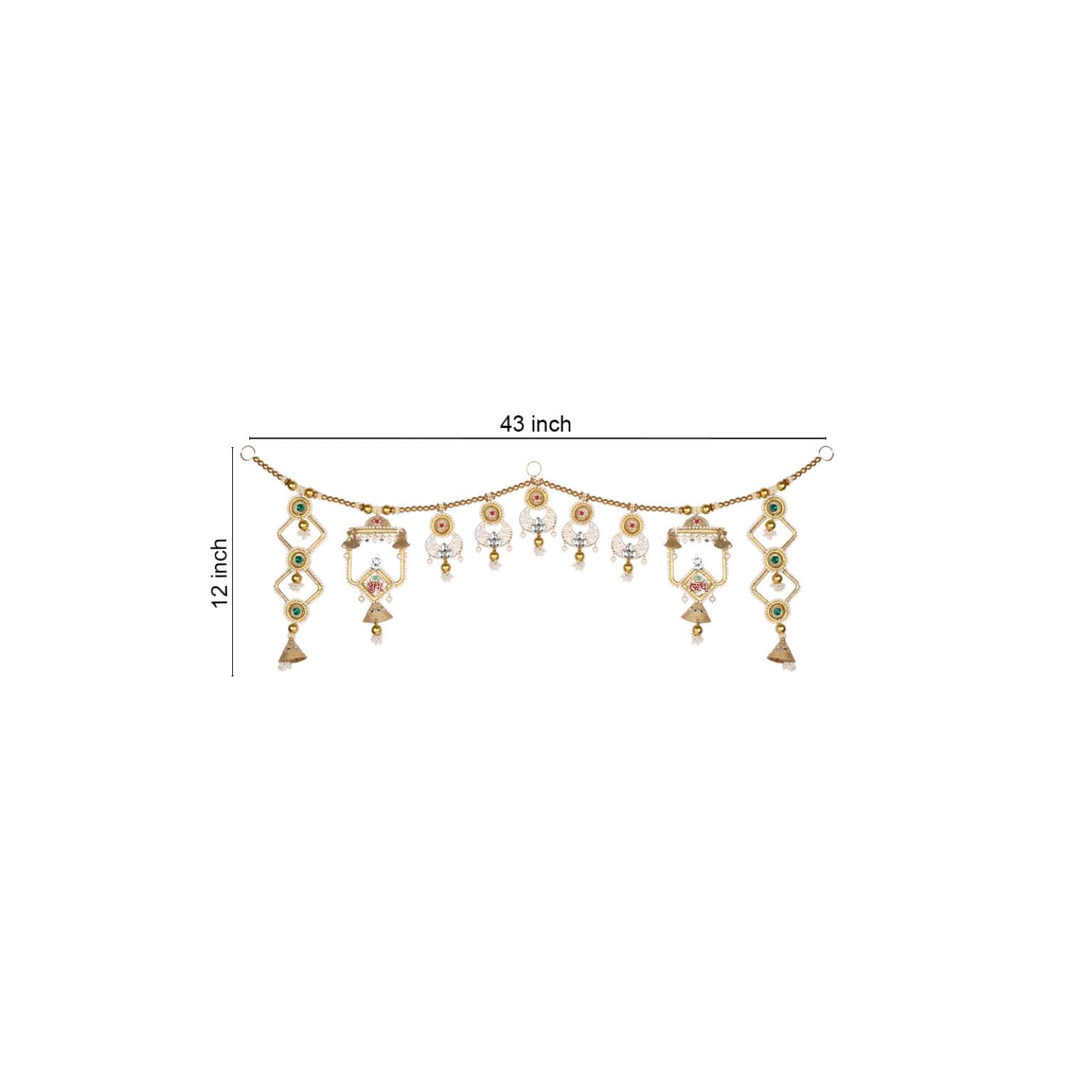 I Jewels Traditional Toran Artificial Flower Garlands Handmade Door Entrance Hanging Home Wall Decoration For Diwali (Hd03)