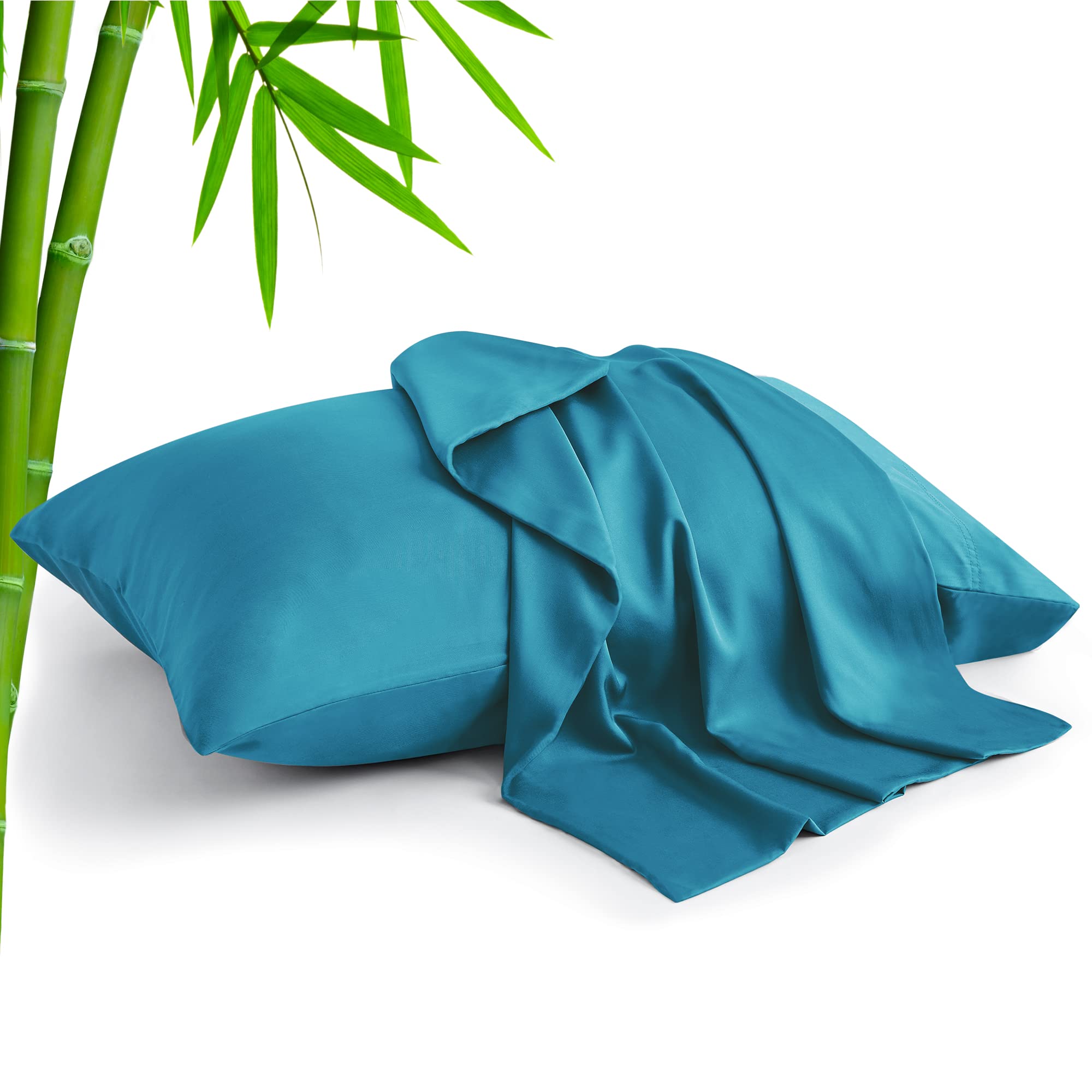 Bedelite Pillow Cases Standard Size Set Of 2, Rayon Derived From Bamboo, Cooling Pillow Cases For Hot Sleepers & Night Sweats, B