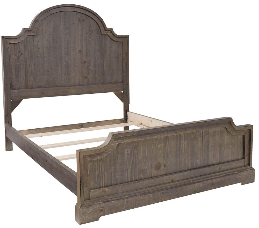 Progressive Furniture Meadow King Panel Complete Bed, Weathered Gray