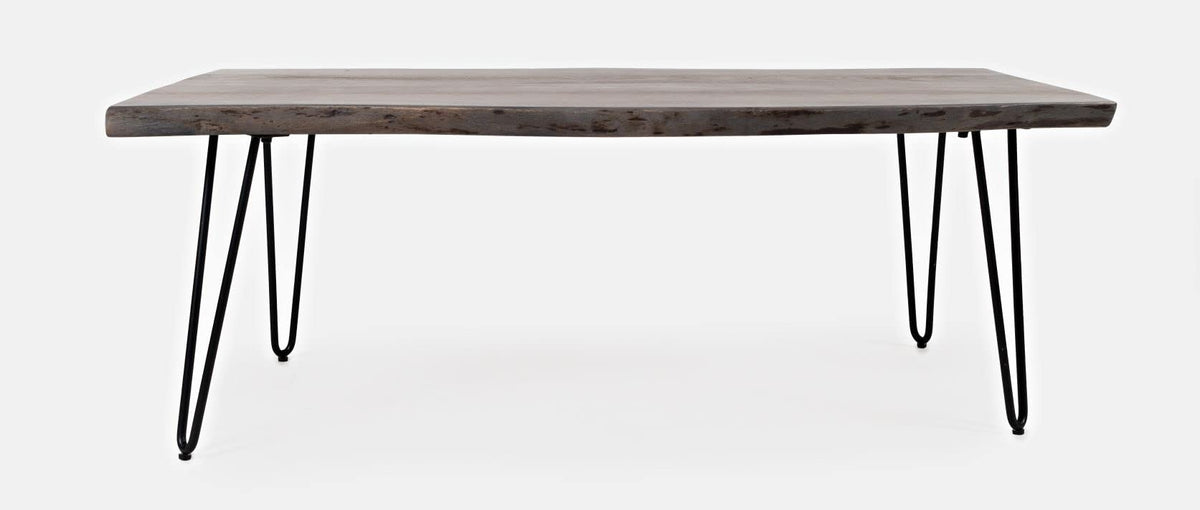 Jofran Nature's Edge 50'' Modern Solid Wood Live Edge Coffee Table, Slate