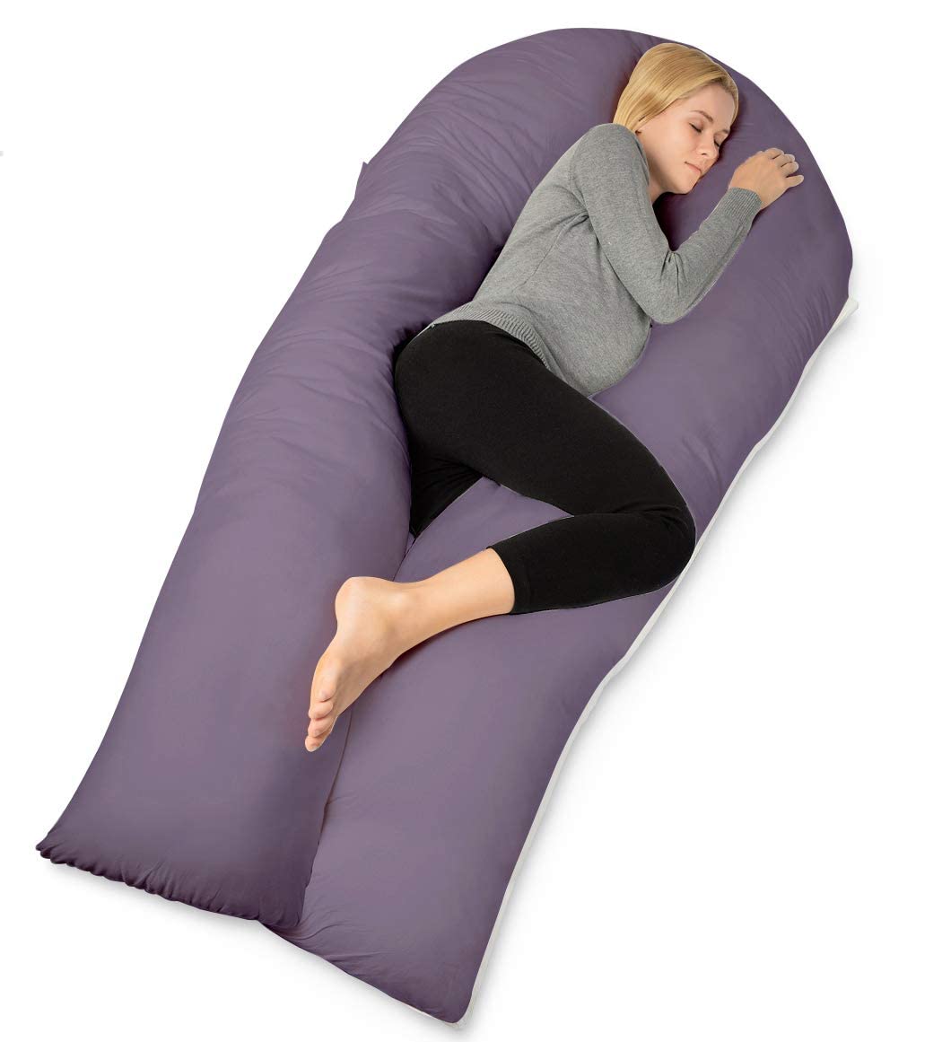 Queen Rose Extra Long U Shaped Body Pillow, 65In Pregnancy Pillows For Sleeping, Full Body Support For Adults And Maternity Wome