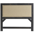 Progressive Furniture Willow Pine Upholstered Headboard, 64' X 4' X 55'/Queen, Distressed Black