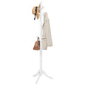 VASAGLE Solid Wood Coat Rack and Stand, Free Standing Hall Coat Tree with 10 Hooks for Hats, Bags, Purses, for Entryway, Hallway