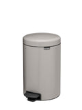 Brabantia NewIcon Pedal Bin 3.2 Gallon/12L (Soft Gray), SoftClosing Kitchen Garbage Can, StepOn Trash Can with Removable Inner