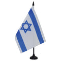 Israel Table Flag 5' X 8' - Israeli - Jewish Desk Flag 21 X 14 Cm - Black Plastic Stick And Base - Az Flag