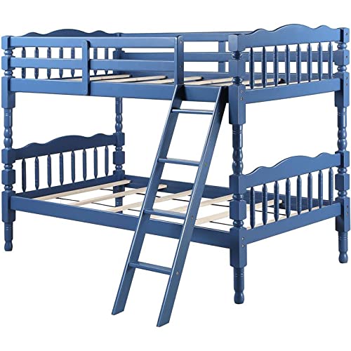 Acme Homestead Twin Twin Bunk Bed in Dark Blue Finish