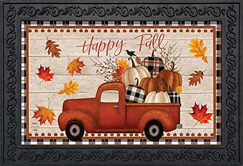 Briarwood Lane Happy Fall Pickup Truck Doormat Indoor Outdoor 30' X 18'