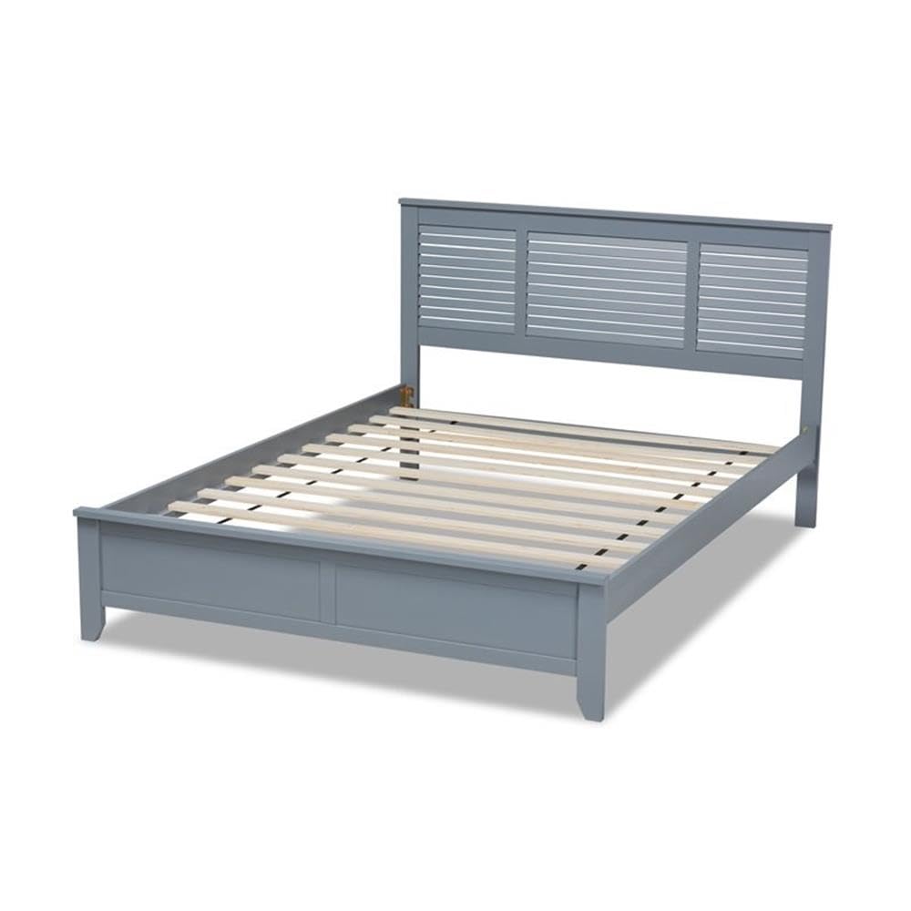 Baxton Studio Adela Modern and Contemporary Grey Finished Wood Full Size Platform Bed