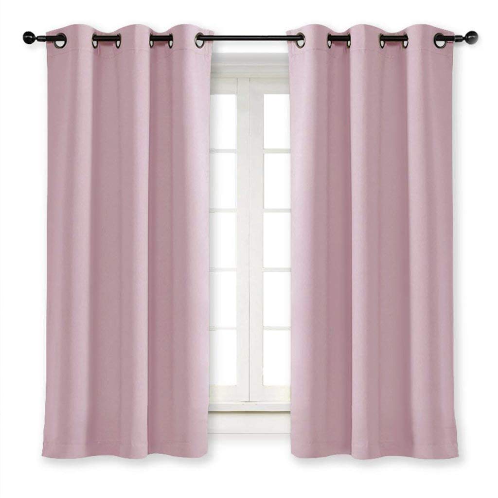 Nicetown Room Darkening Curtain For Girl'S Room Nursery Essential Thermal Insulated Solid Grommet Top Window Treatment Drape (Lavender Pink=Baby Pink, Sold Individually, 42 X 63 Inch)