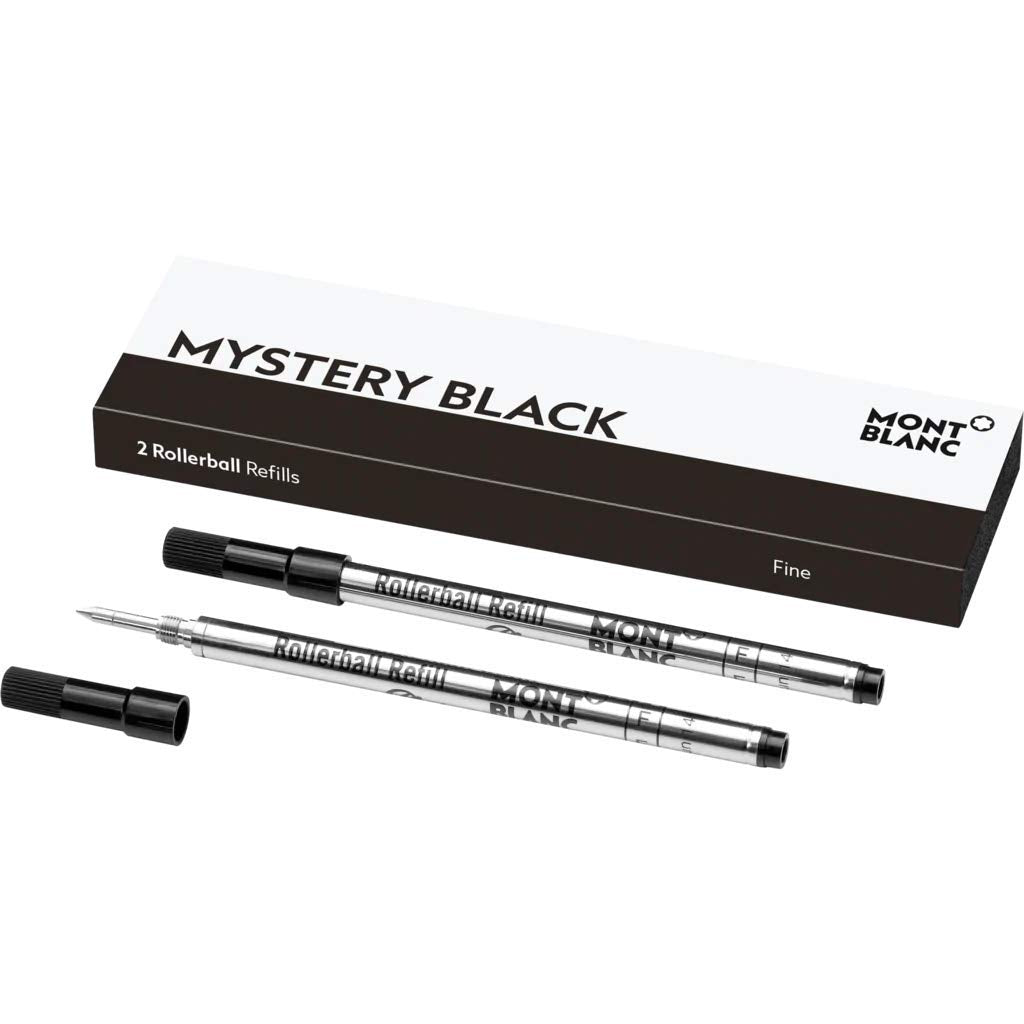 Montblanc Rollerball Refills (F) Mystery Black 105162 - Quick-Drying Pen Refills For Montblanc Rollerball And Fineliner Pens - 2