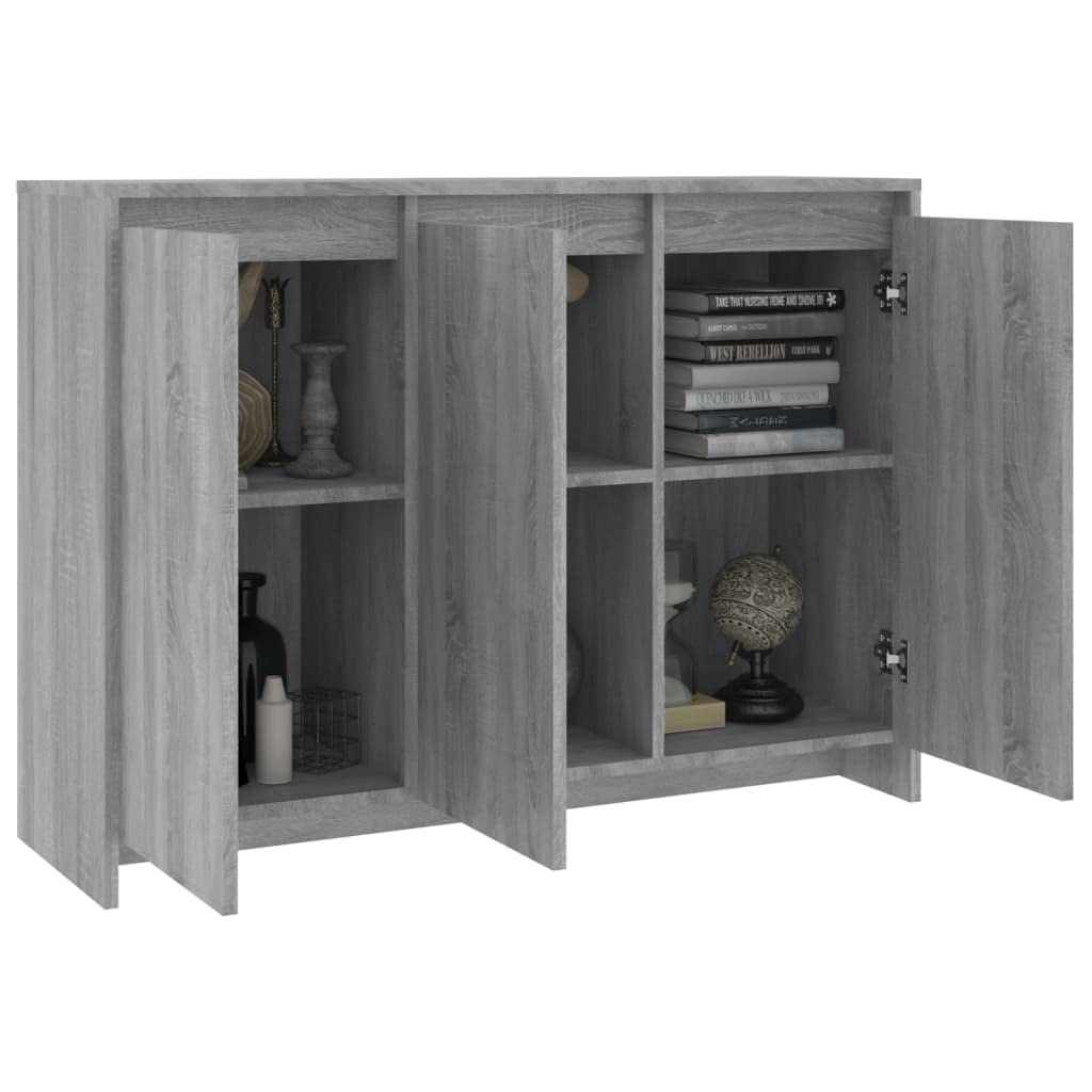 vidaXL Sideboard Gray Sonoma 40.2&quot;x13&quot;x29.5&quot; Chipboard