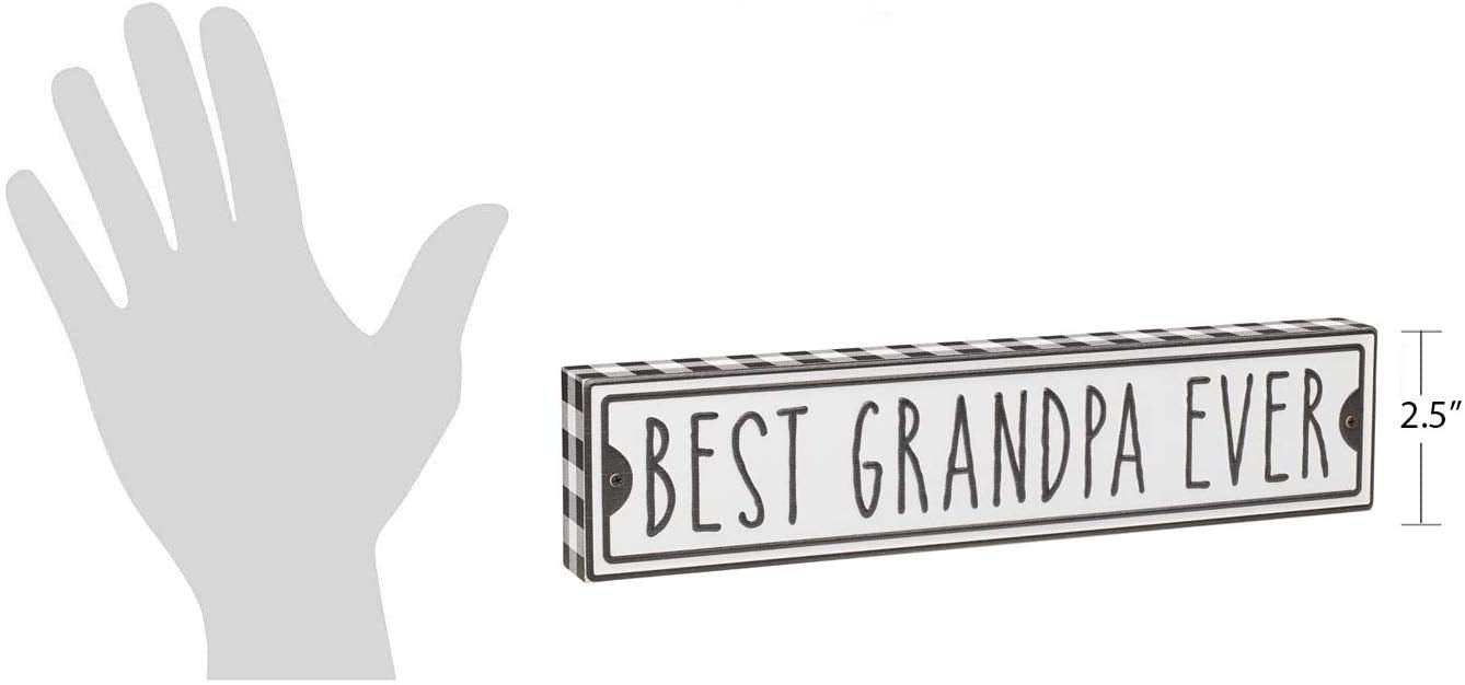 'Best Ever' Rustic Plaid Wood Box Sign Gift For Grandfather Father'S Day Present For Papa (Grandpa)