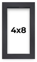 4x8 Shadow Box Frame Contemporary Black Finish | 1'' Depth of Usable Space| Interior Size 4x8 or 8x4 in| UV Resistant Acrylic, A