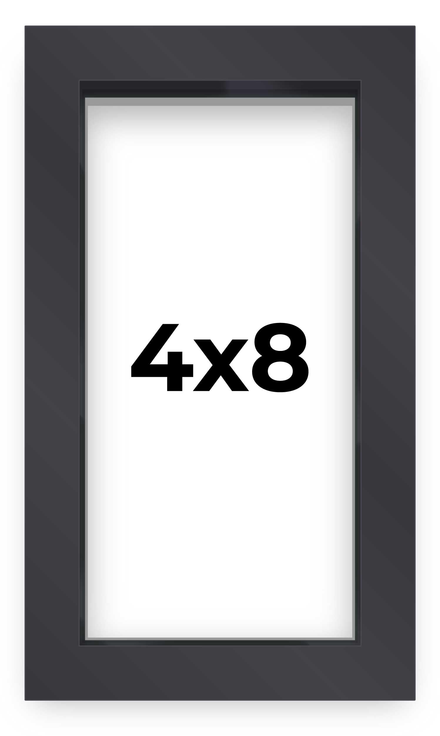4x8 Shadow Box Frame Contemporary Black Finish | 1'' Depth of Usable Space| Interior Size 4x8 or 8x4 in| UV Resistant Acrylic, A