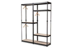Baxton Studio Gavin Black Metal 7-Shelf Closet Storage Racking Organizer